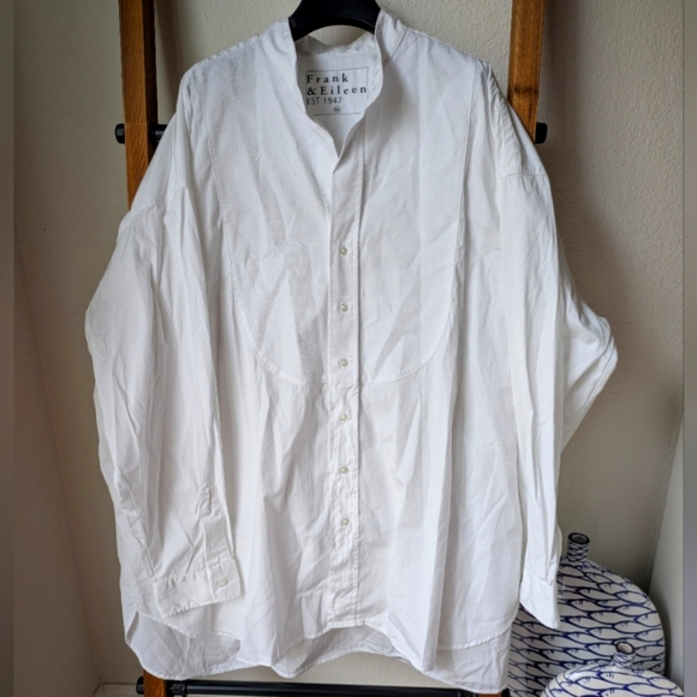 Frank & Eileen Women's Oversized White Shirt - Size XL